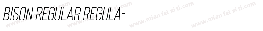 Bison Regular Regula字体转换